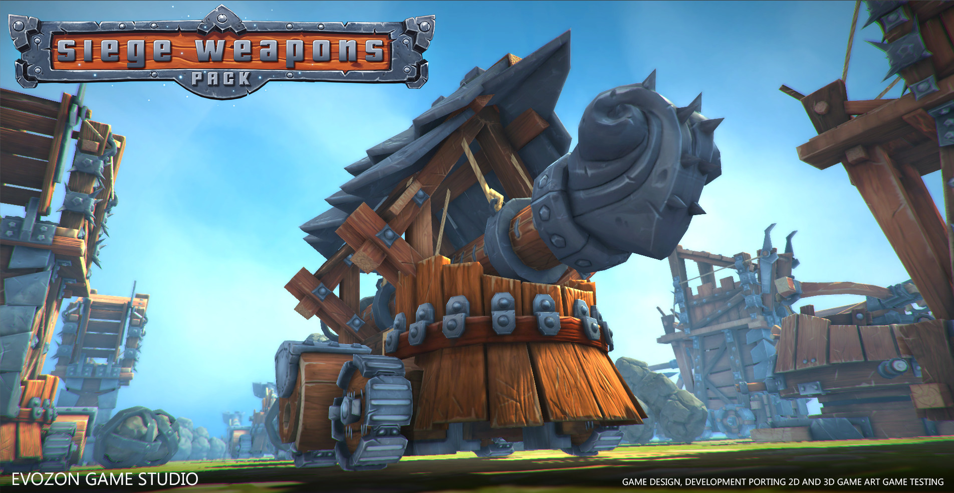 Artstation Siege Weapons Game Assets Evozon Game Studio