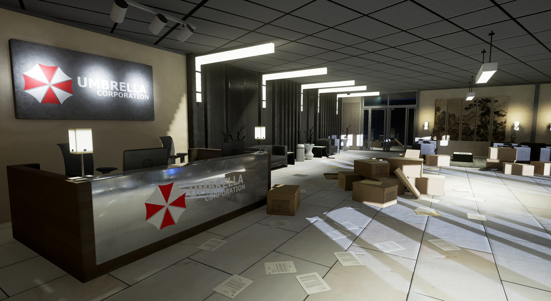 Umbrella Corporation Office See more ideas about umbrella corporation