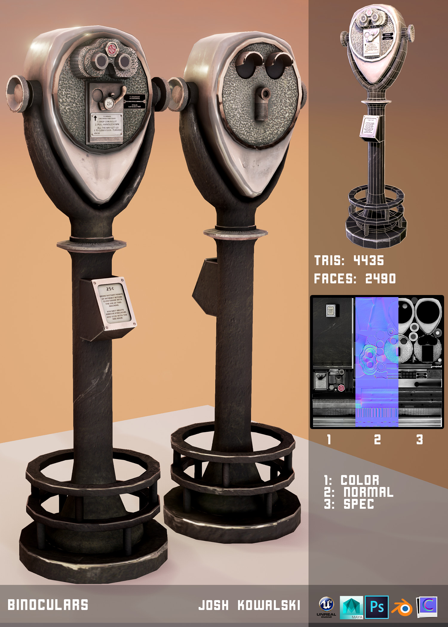 Binoculars coin discount operated