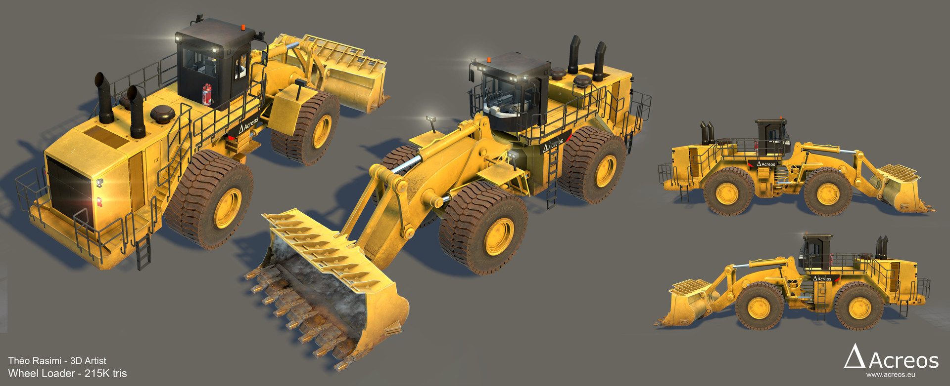 Artstation Acreos Wheel Loader Theo Rasimi
