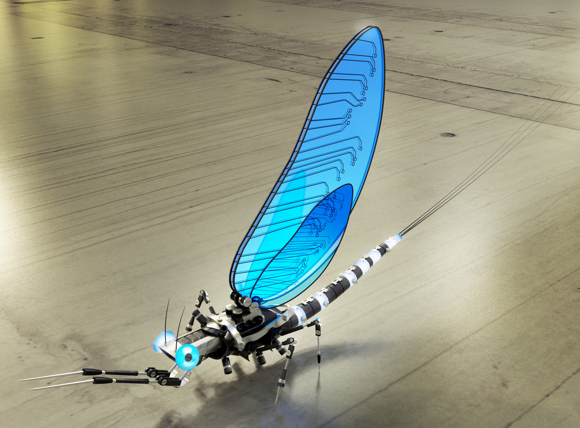 Artstation Free 3d Model Mechanical Insect Ephemera Danica
