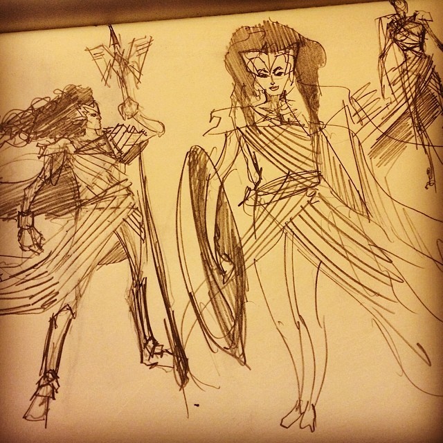 Original sketch that my brother refers to as "Princess Diana Ross"