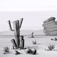 Artstation My New Style Digital Art For Tree Shape