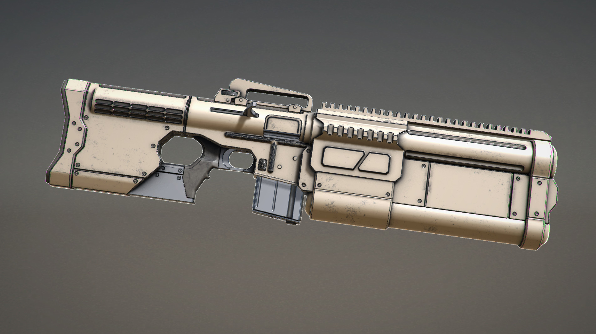 Artstation Scifi Assault Rifle Guillaume Labit