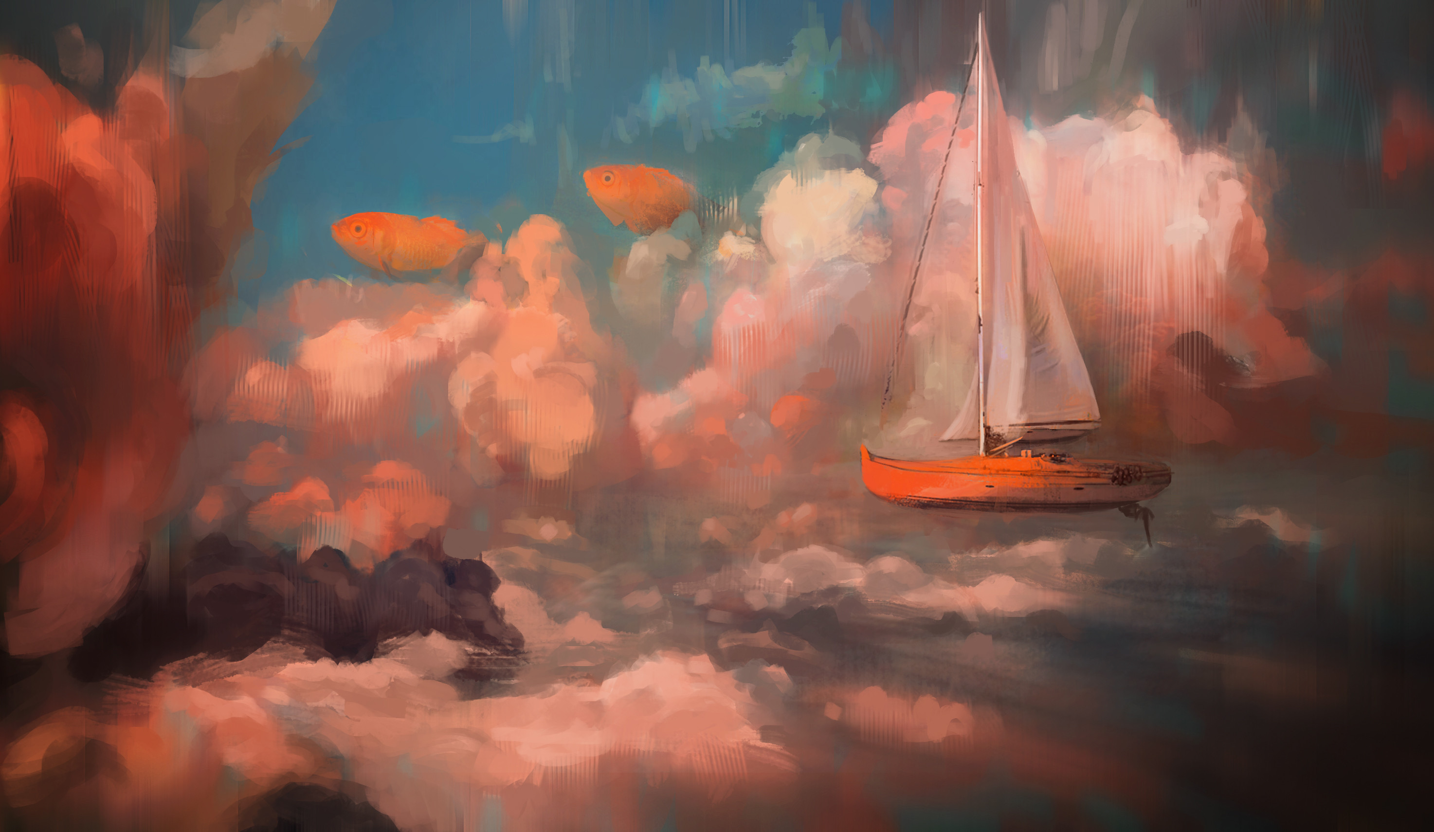 Небесный пароход. Небесный корабль. Корабль в небе арт. Корабль в облаках. Облака живопись.