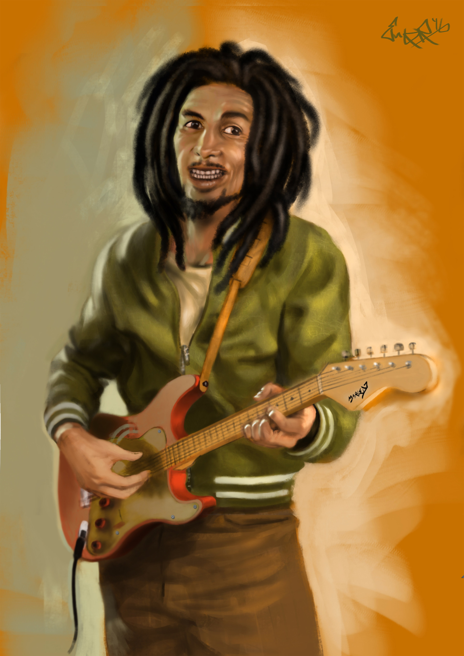 Artstation Bob Marley Portrait Request Erik Rutterford