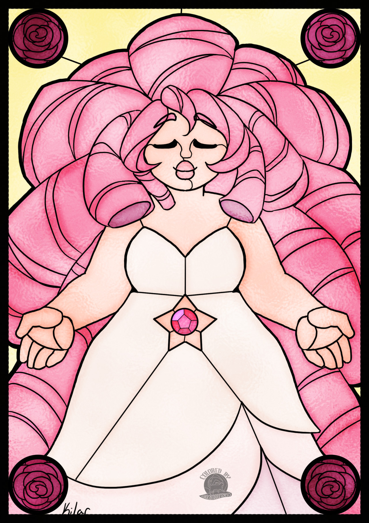 ArtStation Rose Quartz Stained Glass