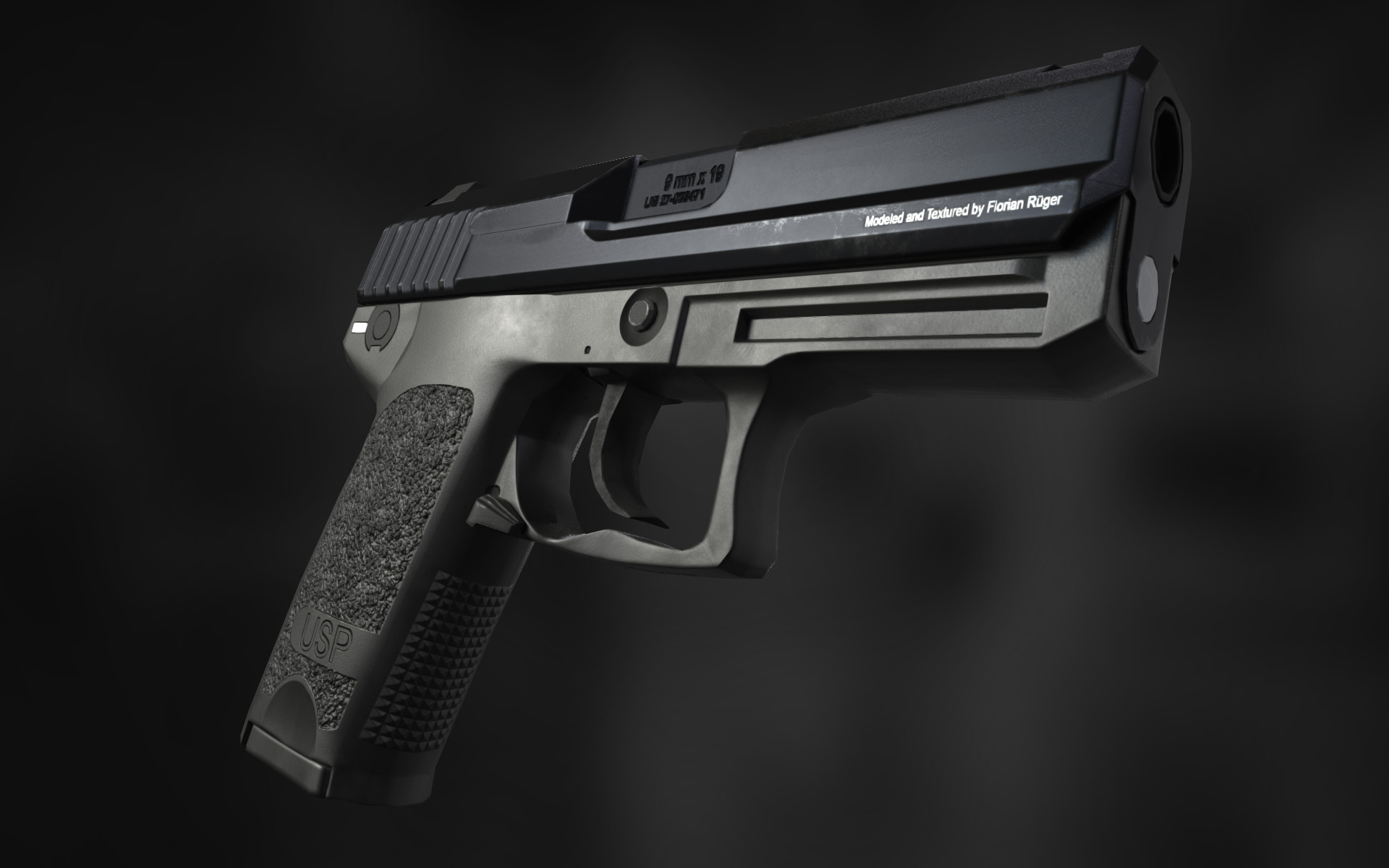 ArtStation - H&K mod. USP Compact, 9mm P.B. sidearm w/ TLR-4