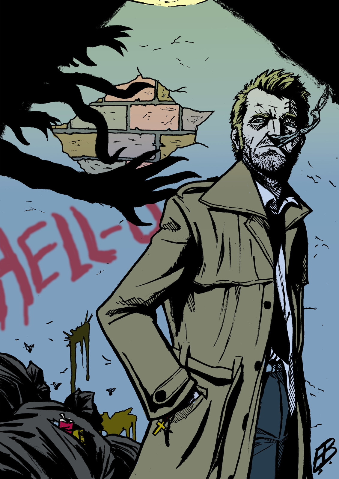 Alternate Colours, based on a palette from a panel of Hellblazer: City of Demons (Ps)
