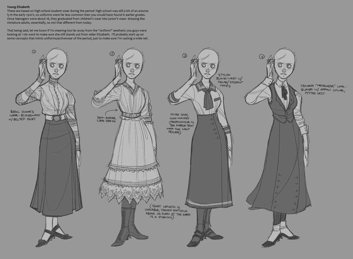 final 2D concept for young Liz