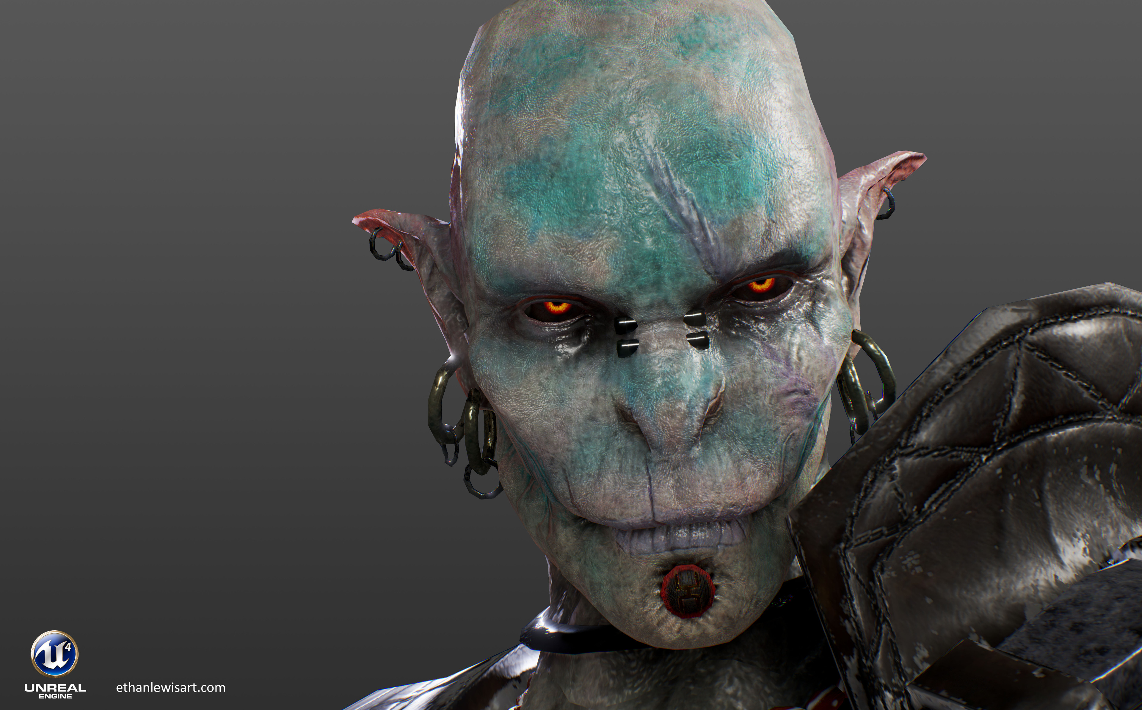 Played with the unreal shaders to get a subsurface scattering.