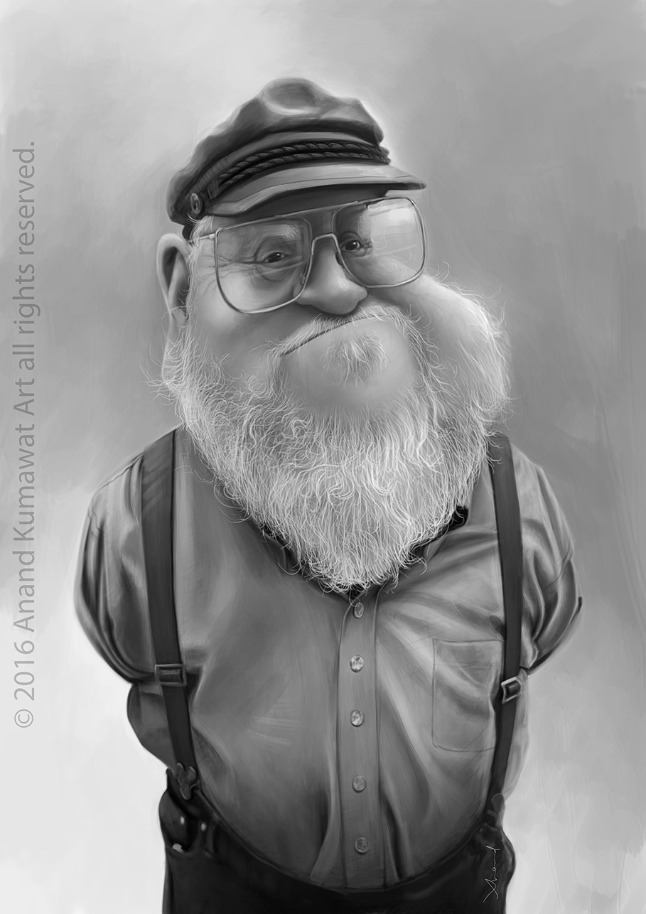 Artstation Caricature George R R Martin Anand Kumawat