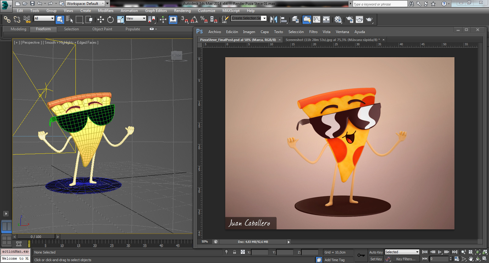 Juan Caballero Pizza Steve Fanart 3d And he has a wacky friend named pizza steve, isn't that just truly funny! juan caballero pizza steve fanart 3d