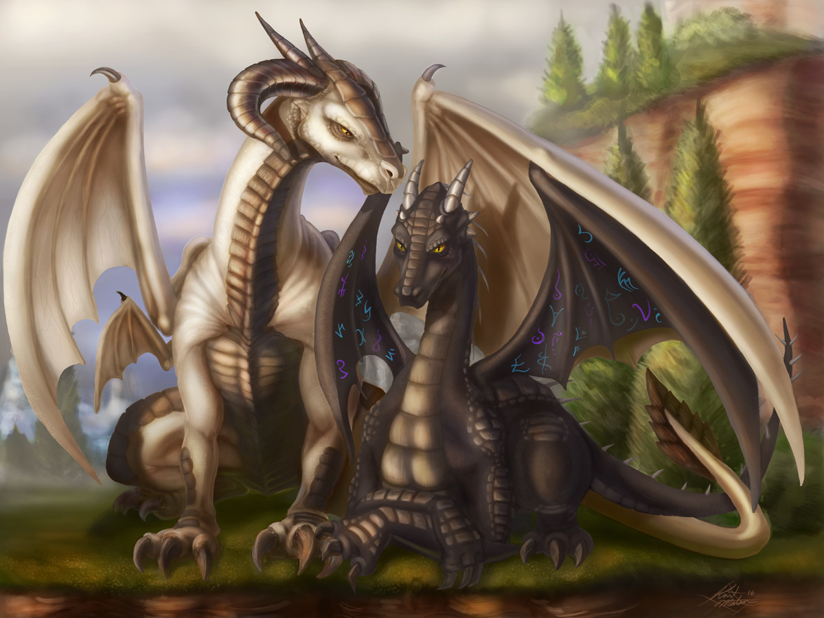 ArtStation Sunset Dragons