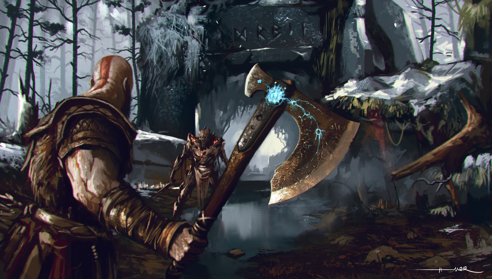 ArtStation - GOD OF WAR 1 - Kratos (fanart)