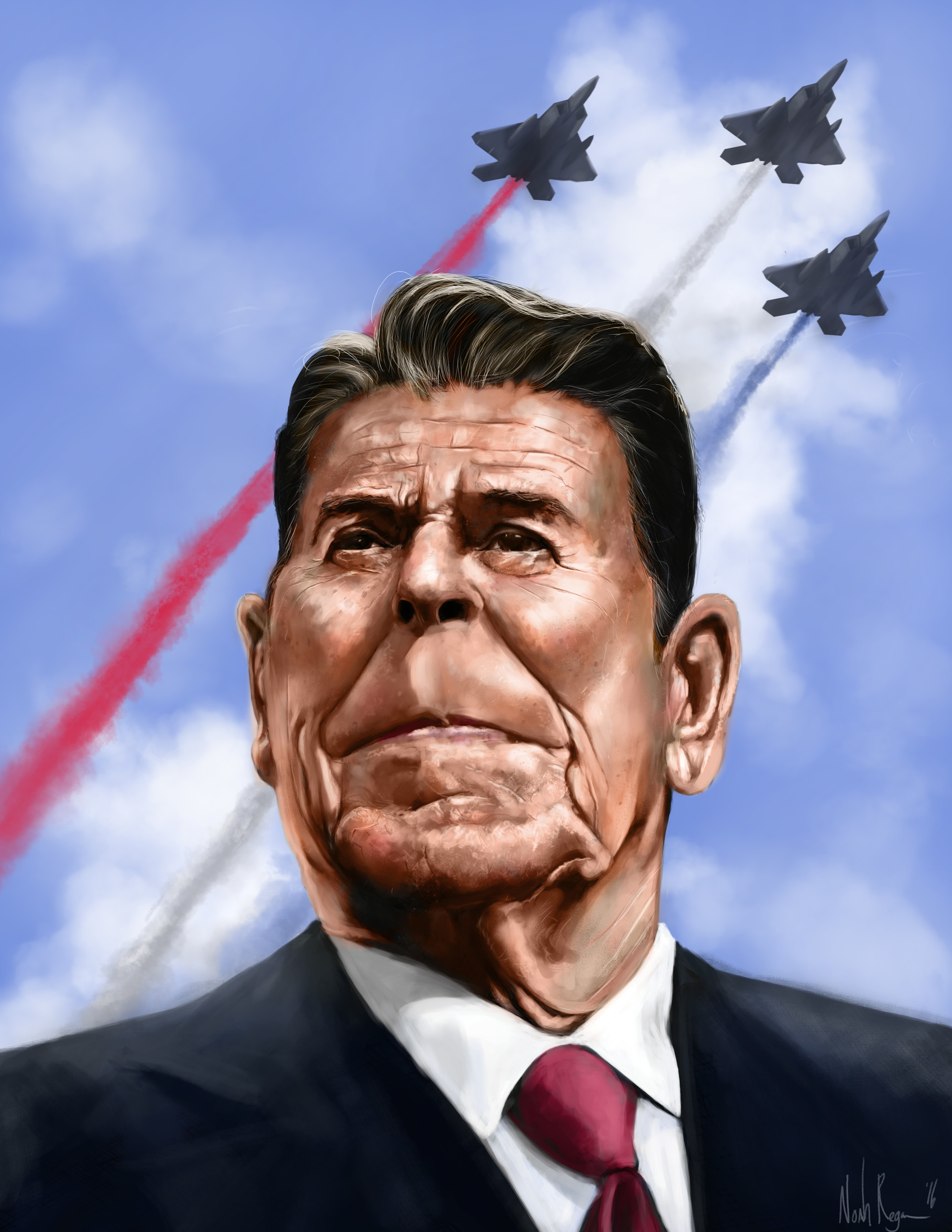 Ronald Reagan Caricature