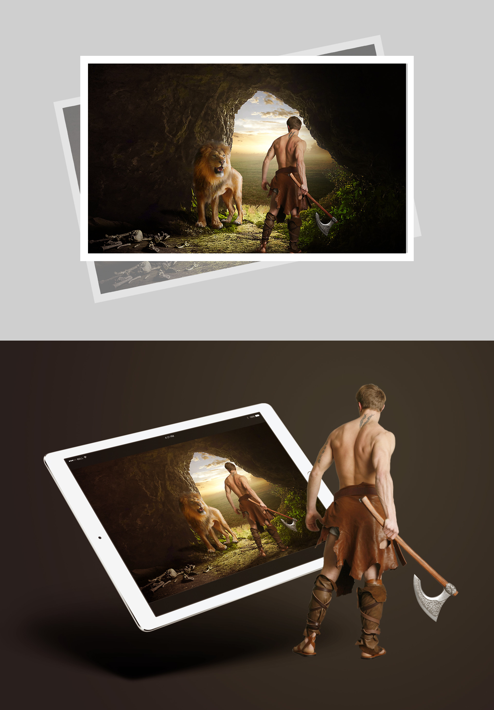 Artstation Making Man Vs Lion Photo Manipulation Firos Nv