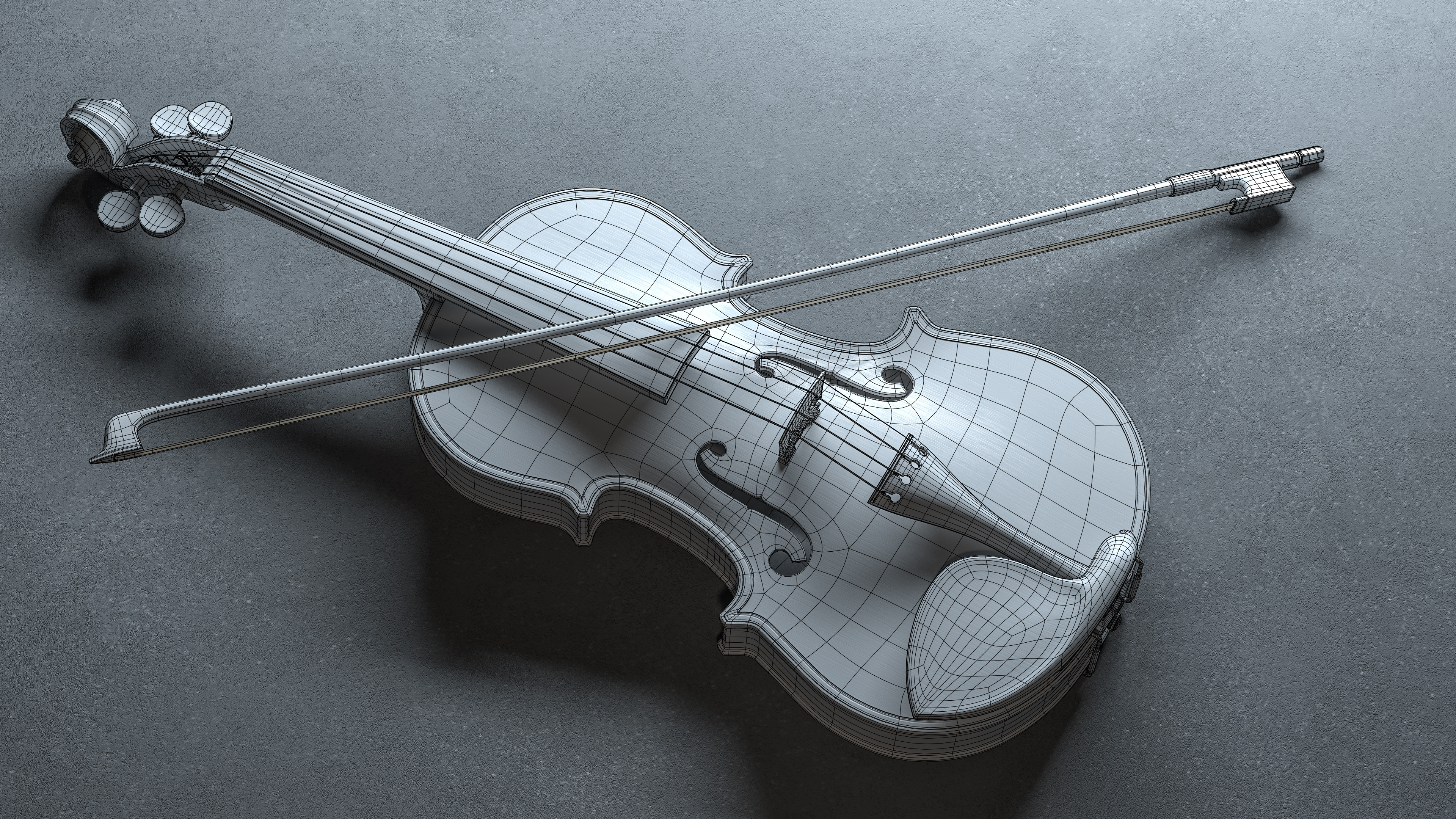 Violin Shot1 clay+wire