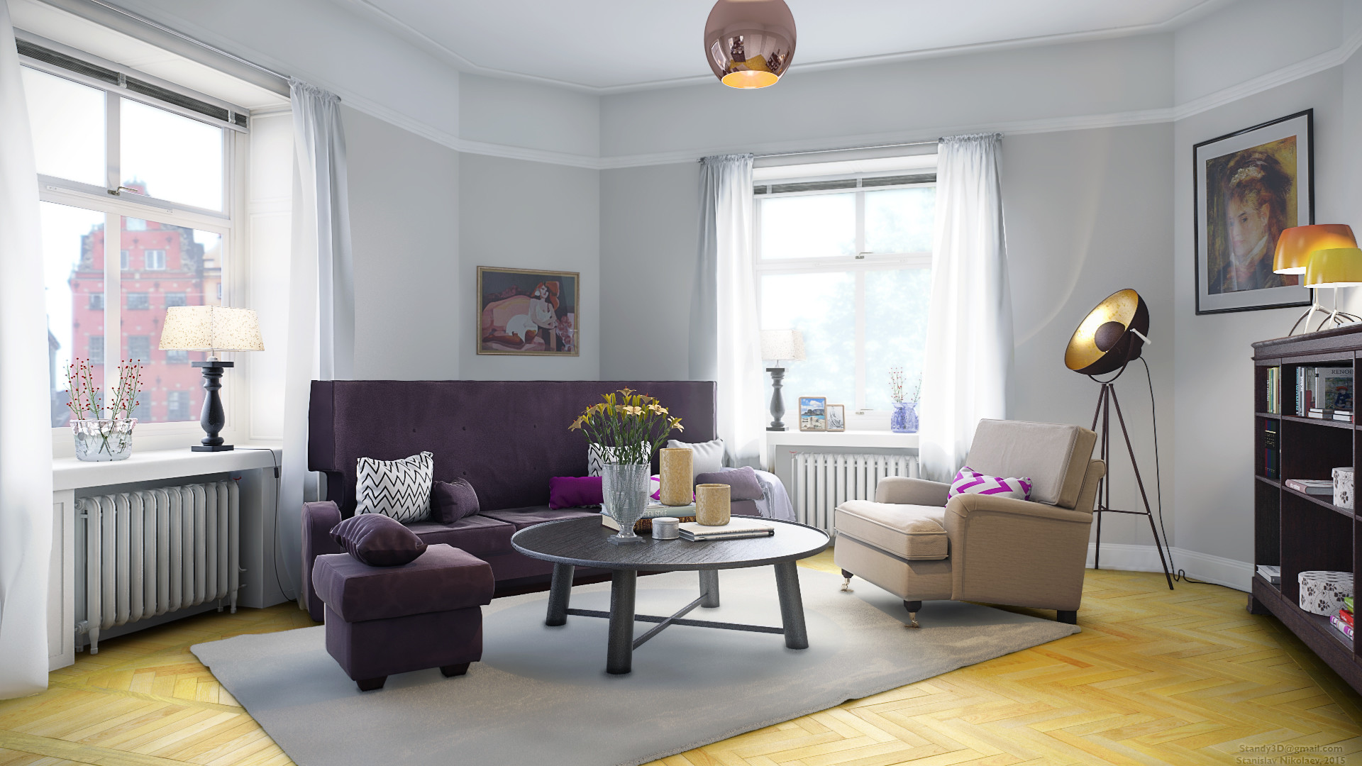 ArtStation - Living room in Stockholm