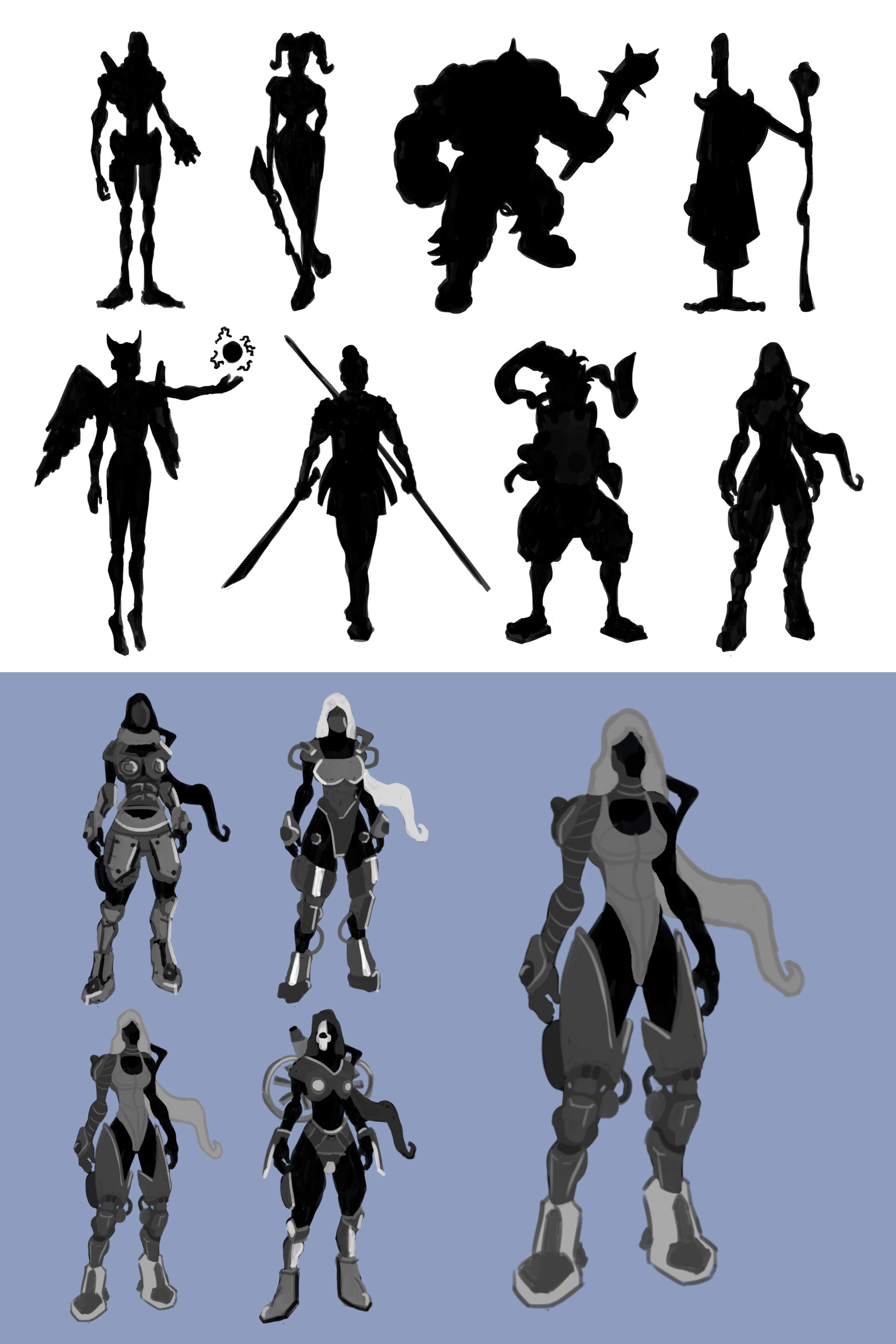 Artstation Character Design Silhouette Luc Kowsoleea
