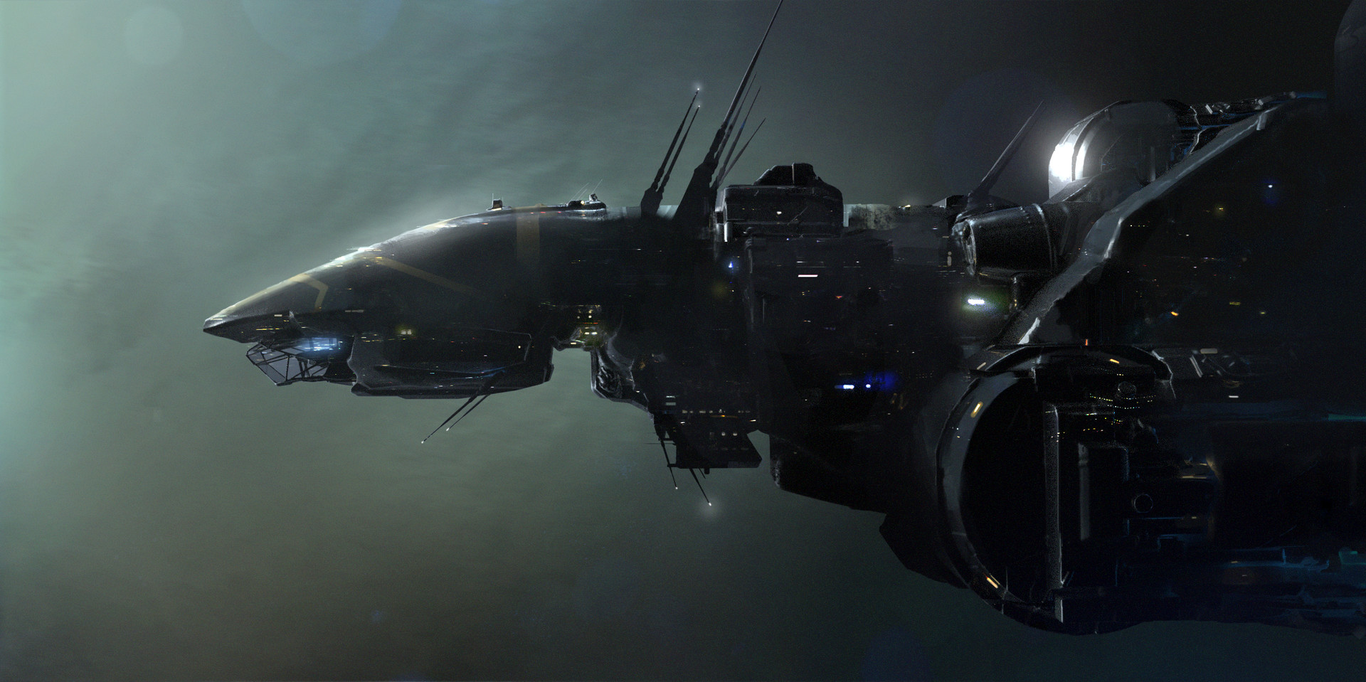 Artstation Prometheus Spaseship Study Nikolai Karelin
