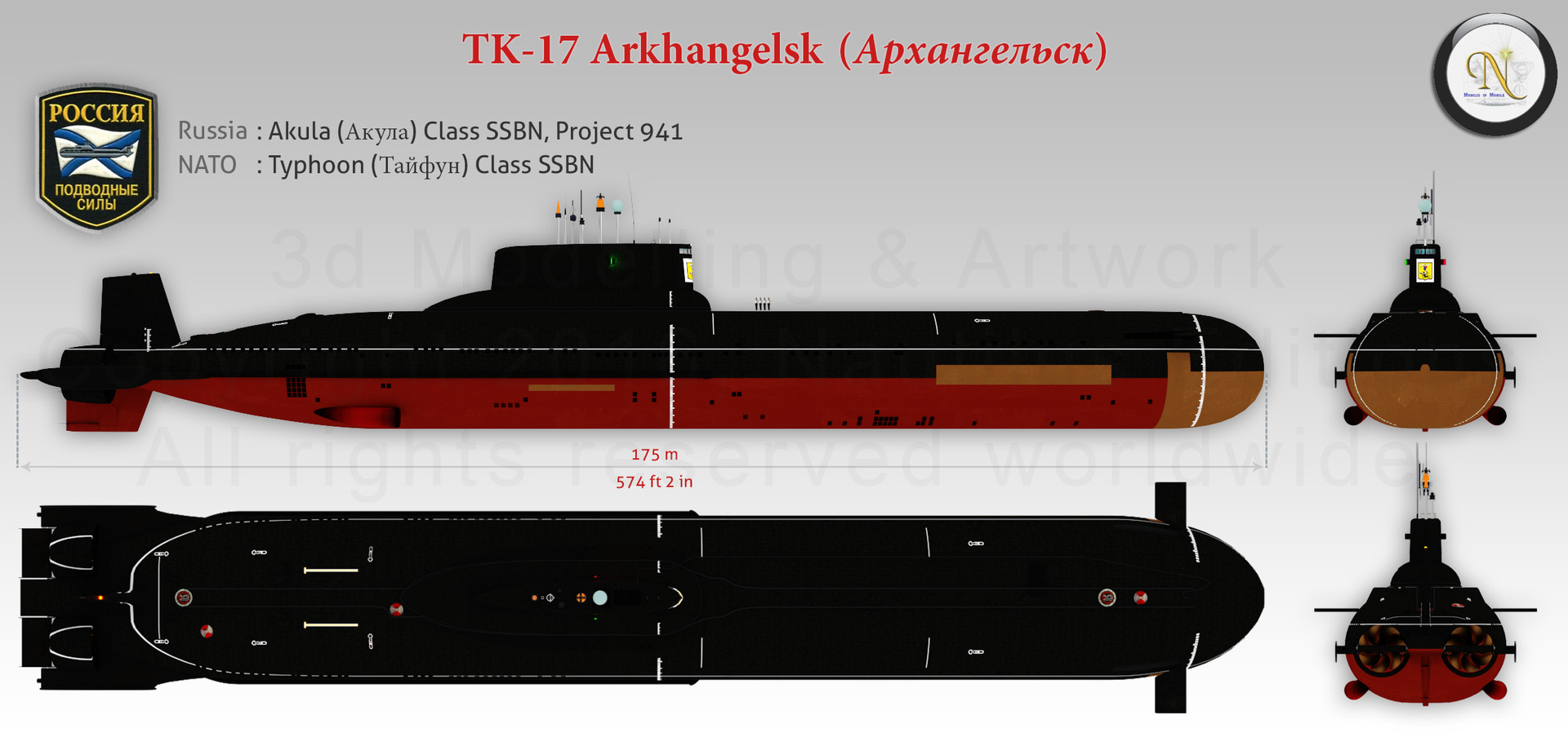 Artstation Typhoon Class Submarine Luigi Zollo