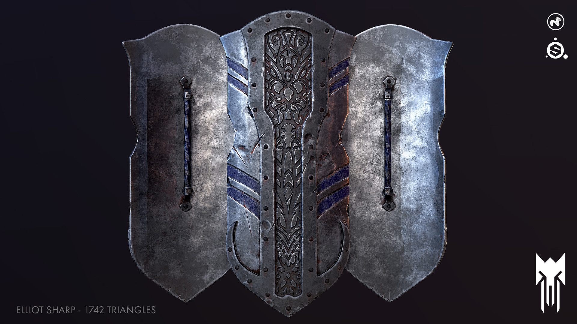 Elliot Sharp Freelance 3D Artist UE4 Shield Pack Tower Shield