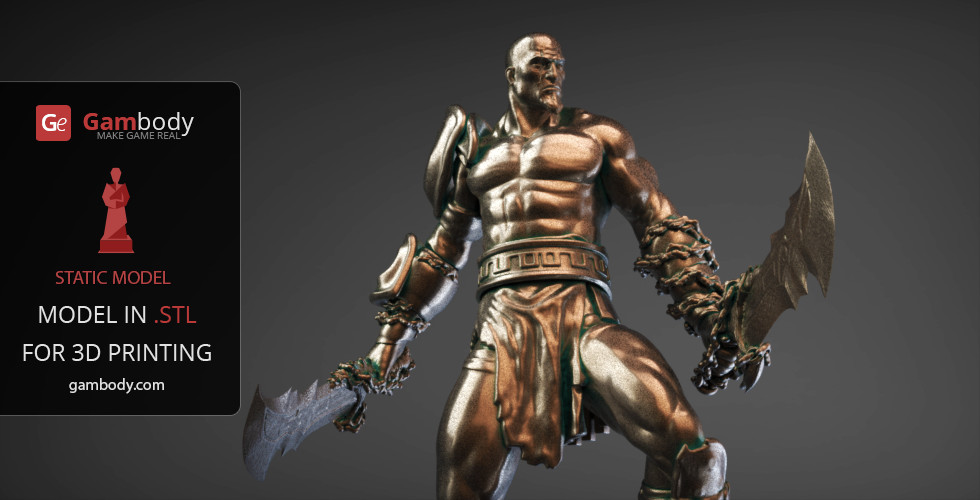 Artstation God Of War Kratos 3d Model Static Figure Gambody