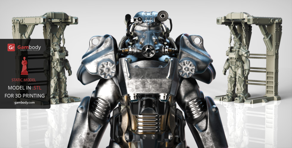 Artstation T 60 Power Armor 3d Model Static Figure Gambody 3ddesigns