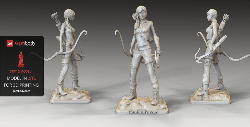 Artstation Lara Croft 3d Print Model Static Figure Gambody 3ddesigns