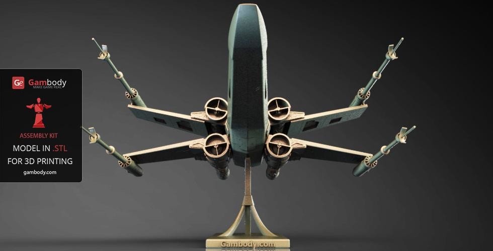 Artstation X Wing Starfighter 3d Printer Files Assembly Model