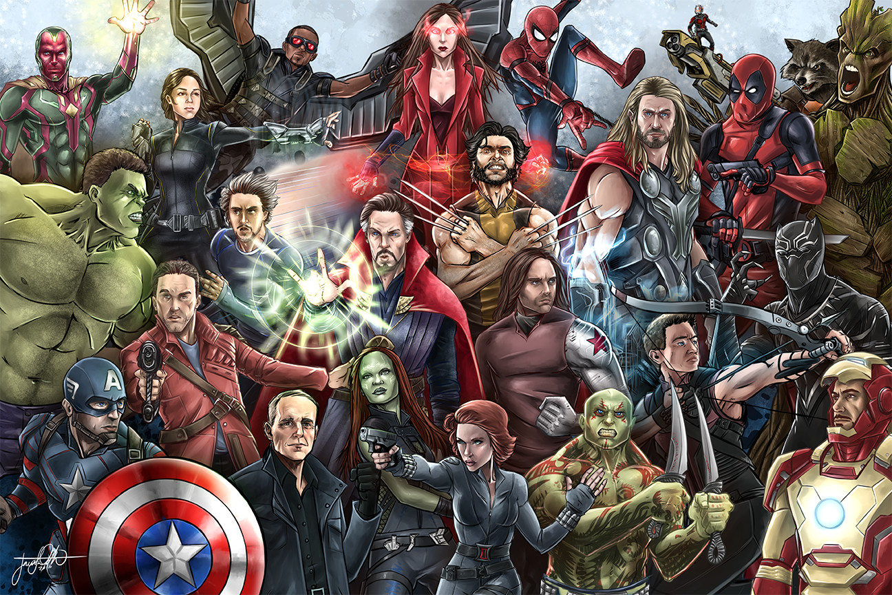 Artstation Marvel Character Collage Jarett Walen,Gambar Pemandangan Alam Yg Indah Dan Mudah
