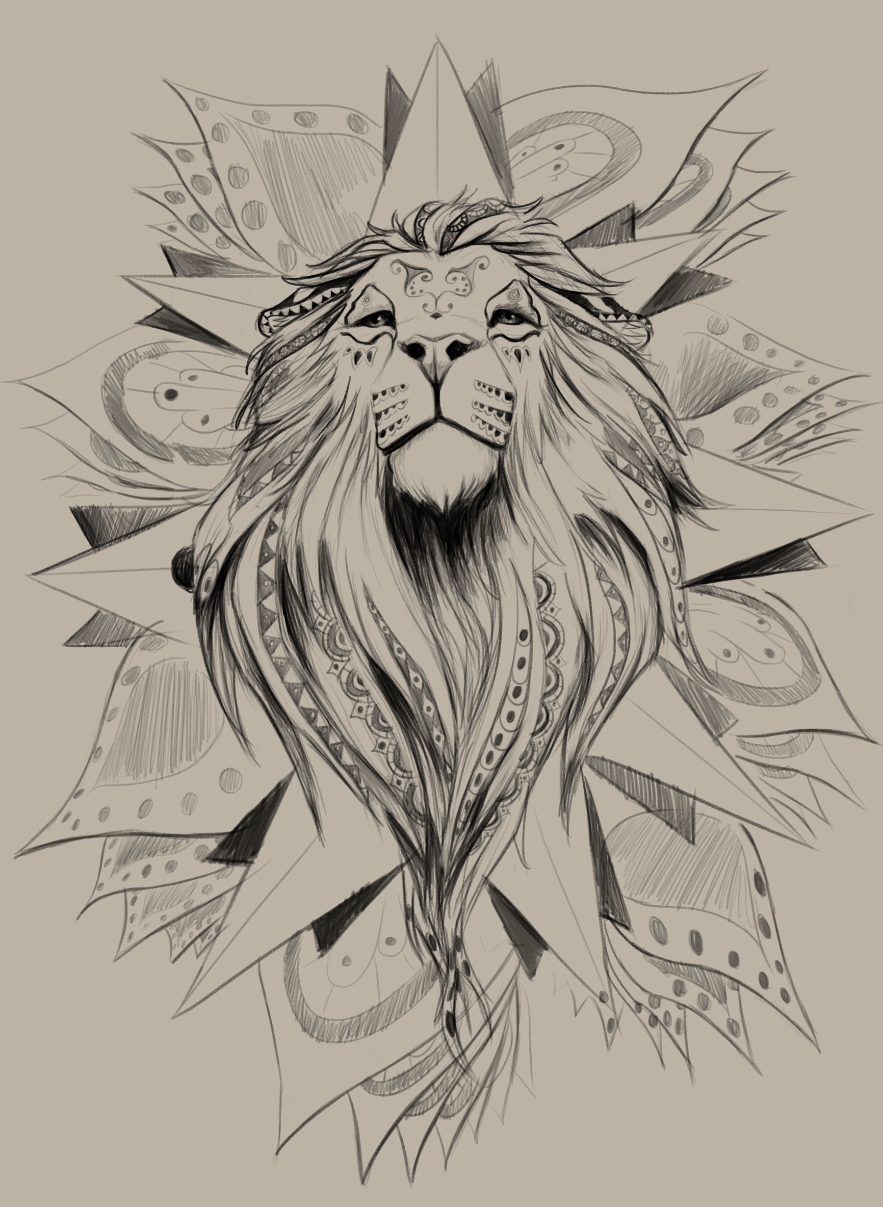 Dark Vibes on Instagram Leo season is approaching  Custom mandala  lion tattoo from today mandala madalatattoo mandalaart blackwork  dotwork peppershading