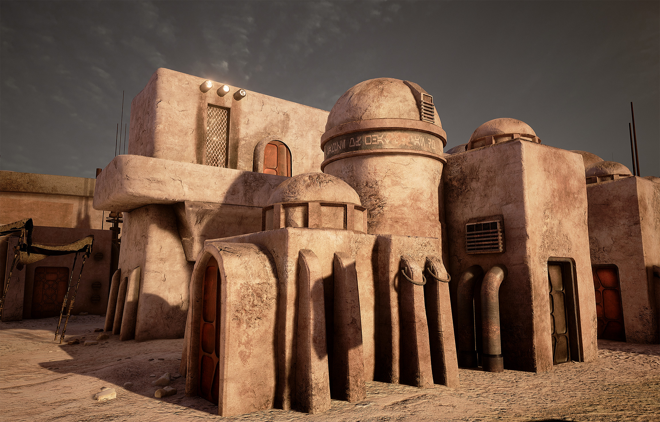 Buildings: model, textures, shader