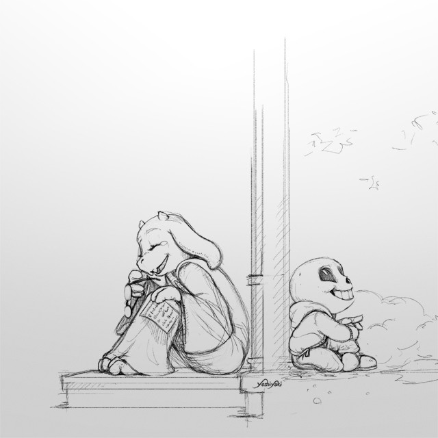 Cassio Yoshiyaki Toriel And Sans Undertale Fanart