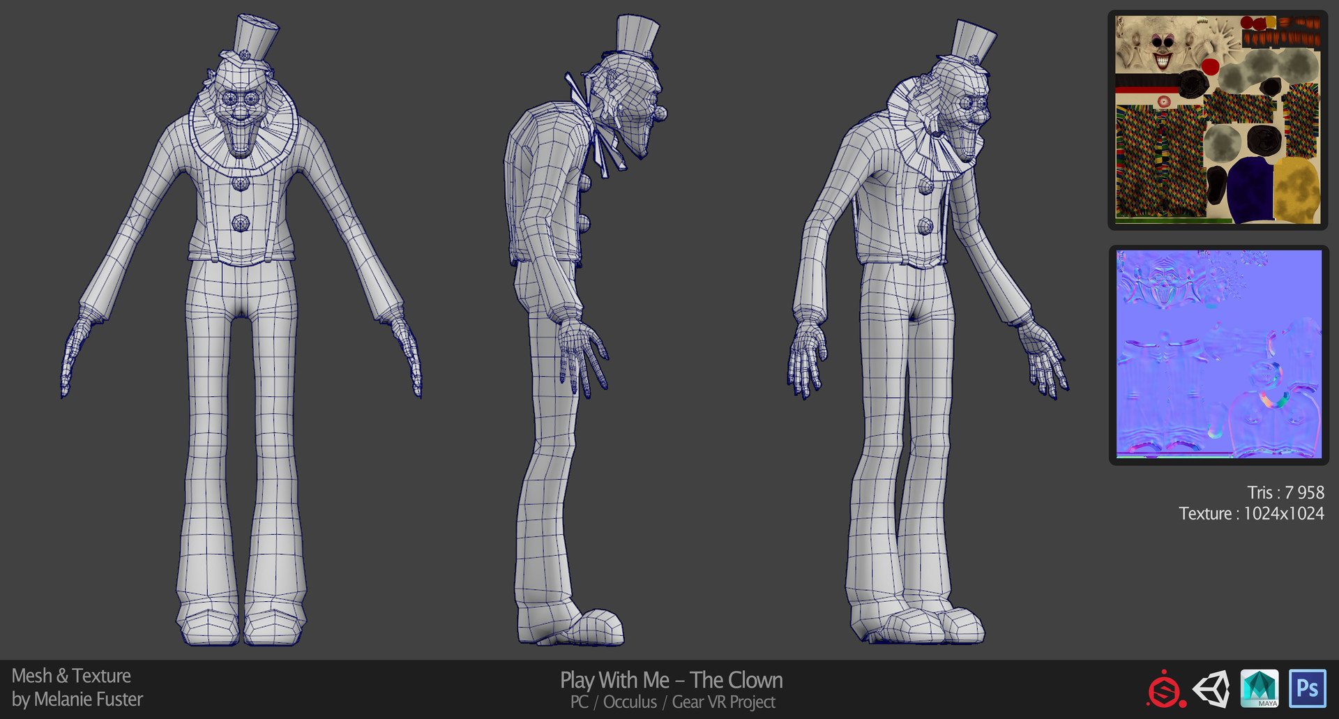 ArtStation - Play with me - the Clown, Mélanie Fuster