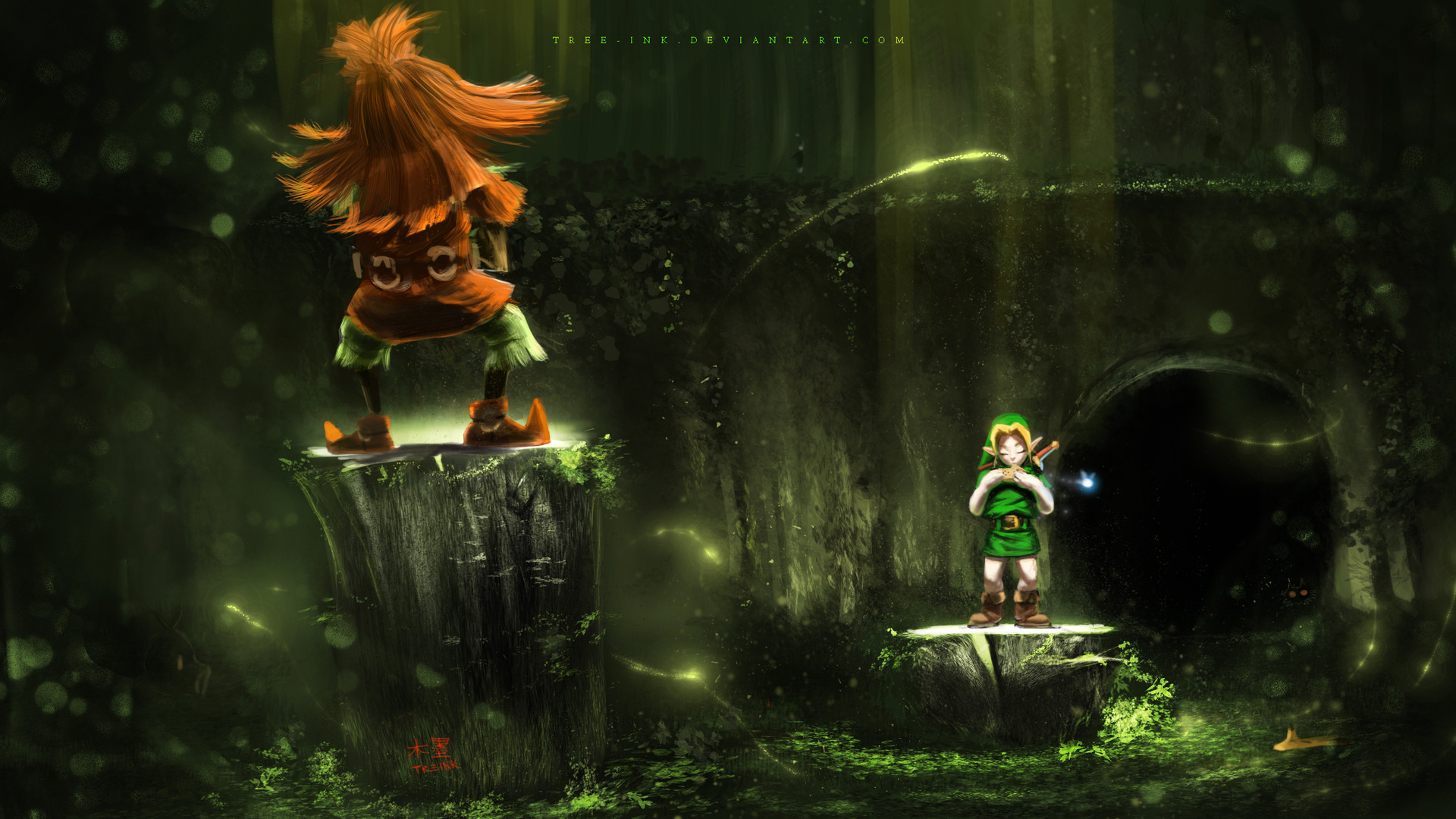 Ocarina of Time Lost Woods Artwork