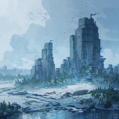 Jorge jacinto winter landscape sketch