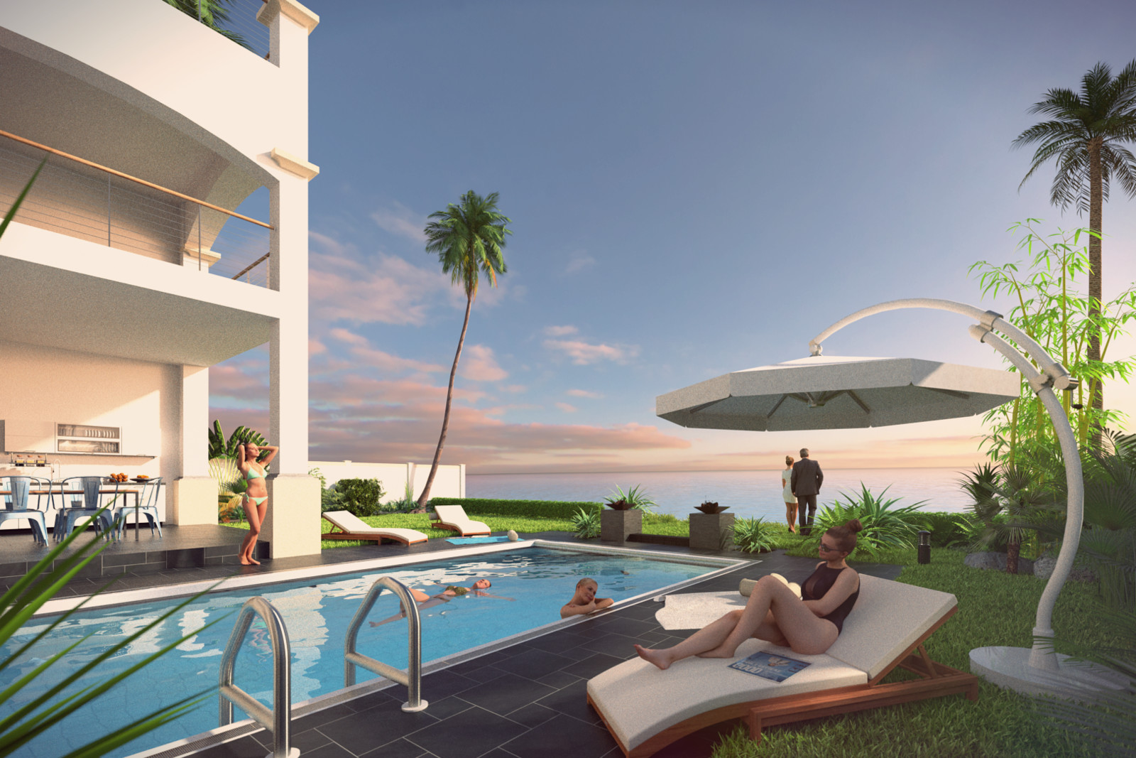 SketchUp + Thea Render 
Seagrove Beach House:
Poolside 02 3-2 Day B Karl Early
1620 × 1080 Presto MC Bucket