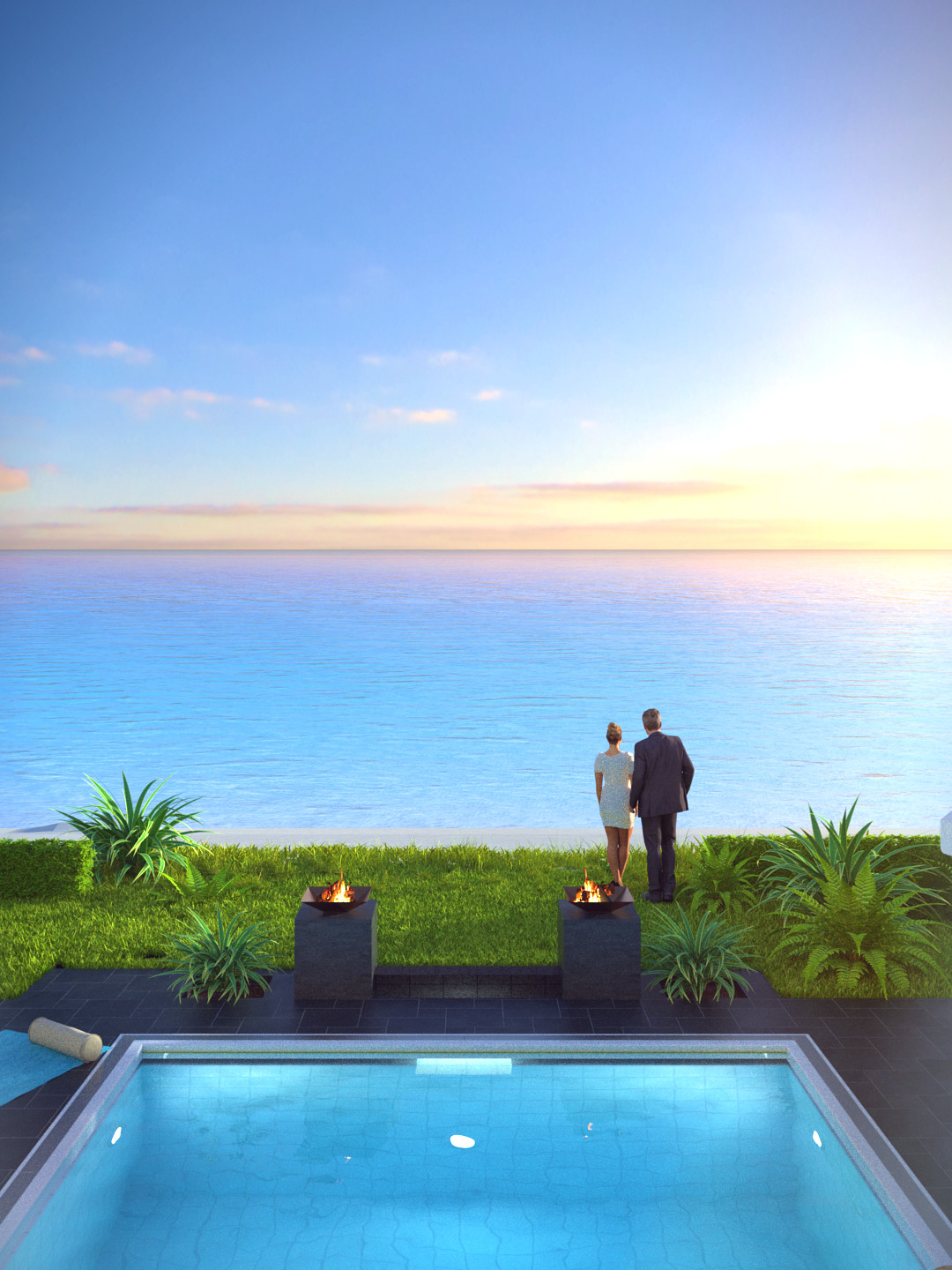 SketchUp + Thea Render 
Seagrove Beach House:
Poolside 04 2pt Vertical 4-3 Day C Lumina Sun
1080 × 1440 Presto MC Bucket