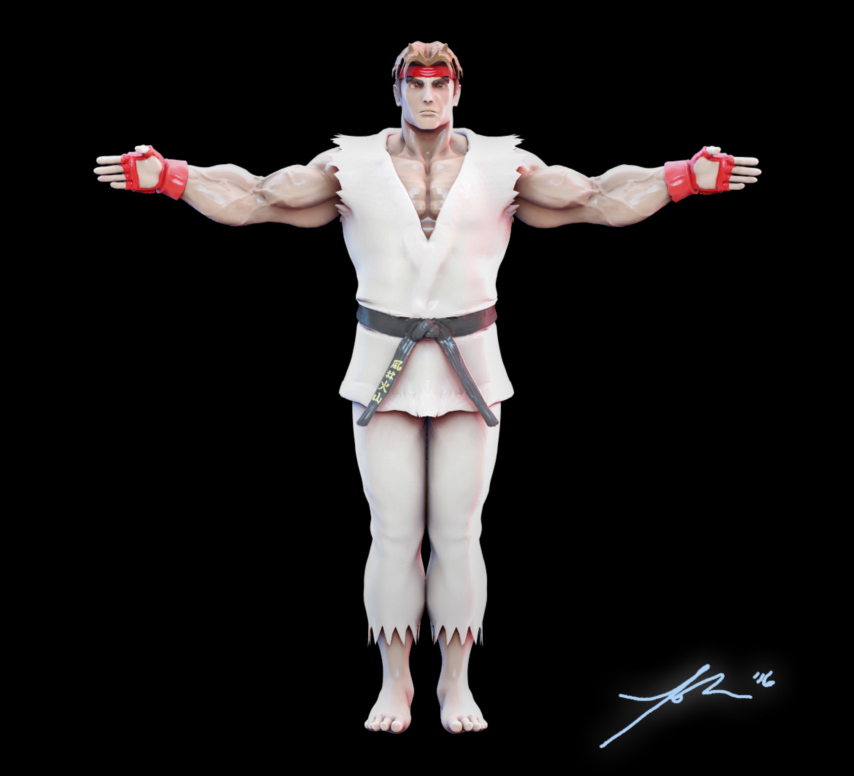 Illustrator And 3d Artist Ryu Zbrush Model