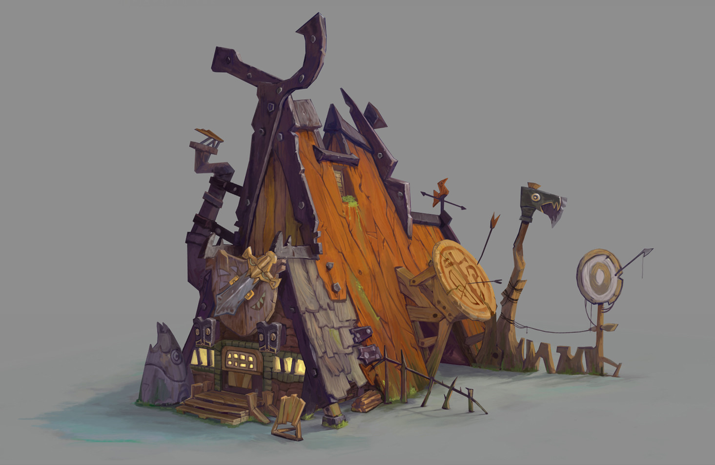 ArtStation 3D Viking House , Denis Rogic