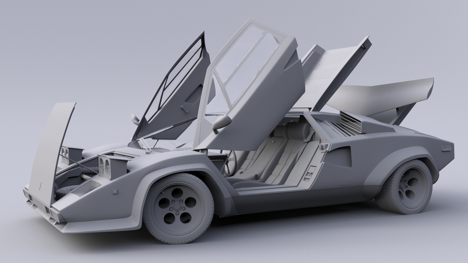 Lamborghini Countach с открытыми дверями