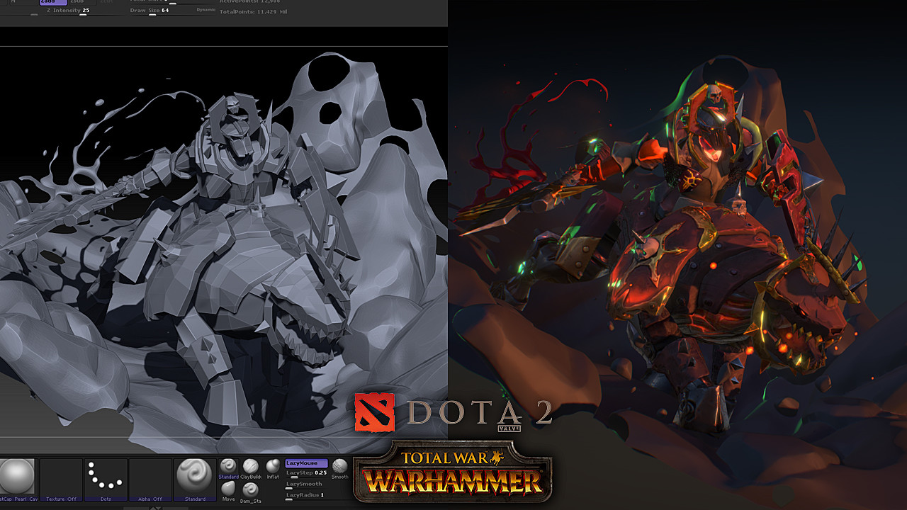 Artstation Dota 2 Warhammer Call To Arms Chaos Lord