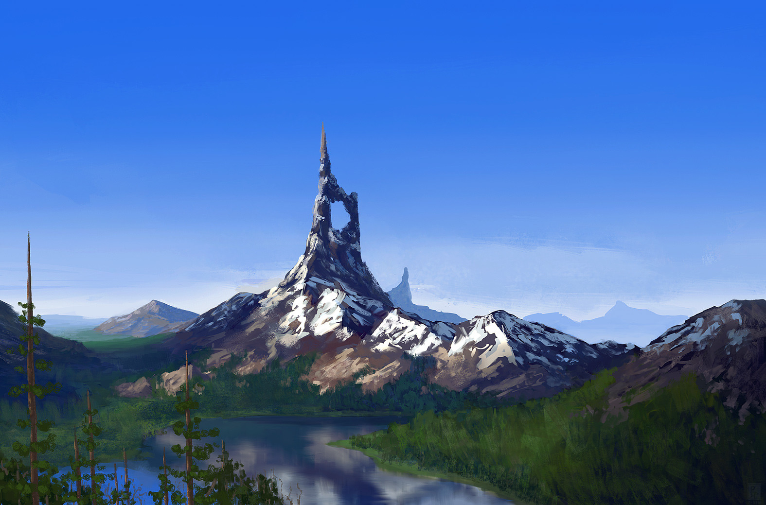 Preston Bechler Landscape 42 Mountainside Lake