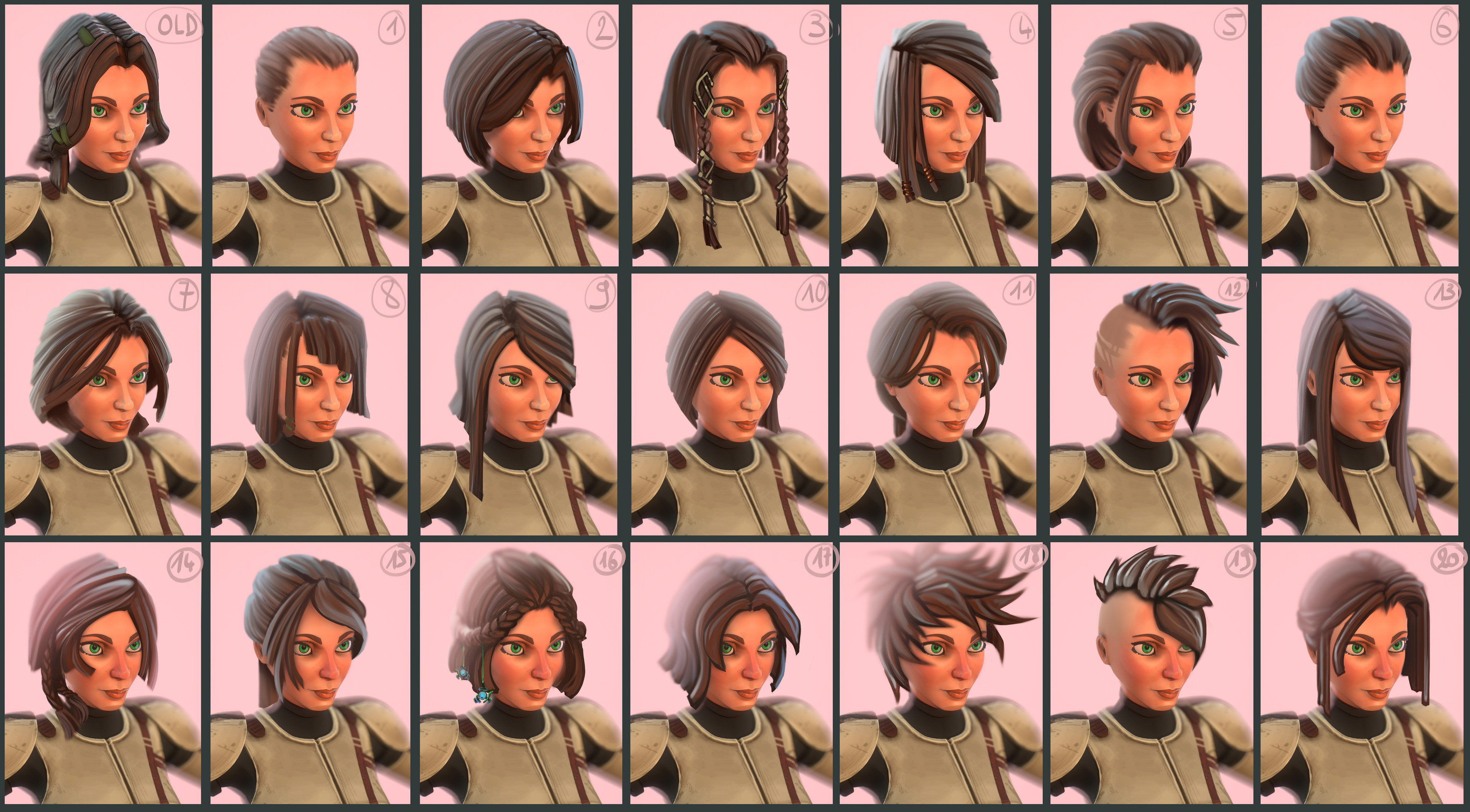 Trying many new hairstyles as I didn't really like her original look ( paintover on photshop )