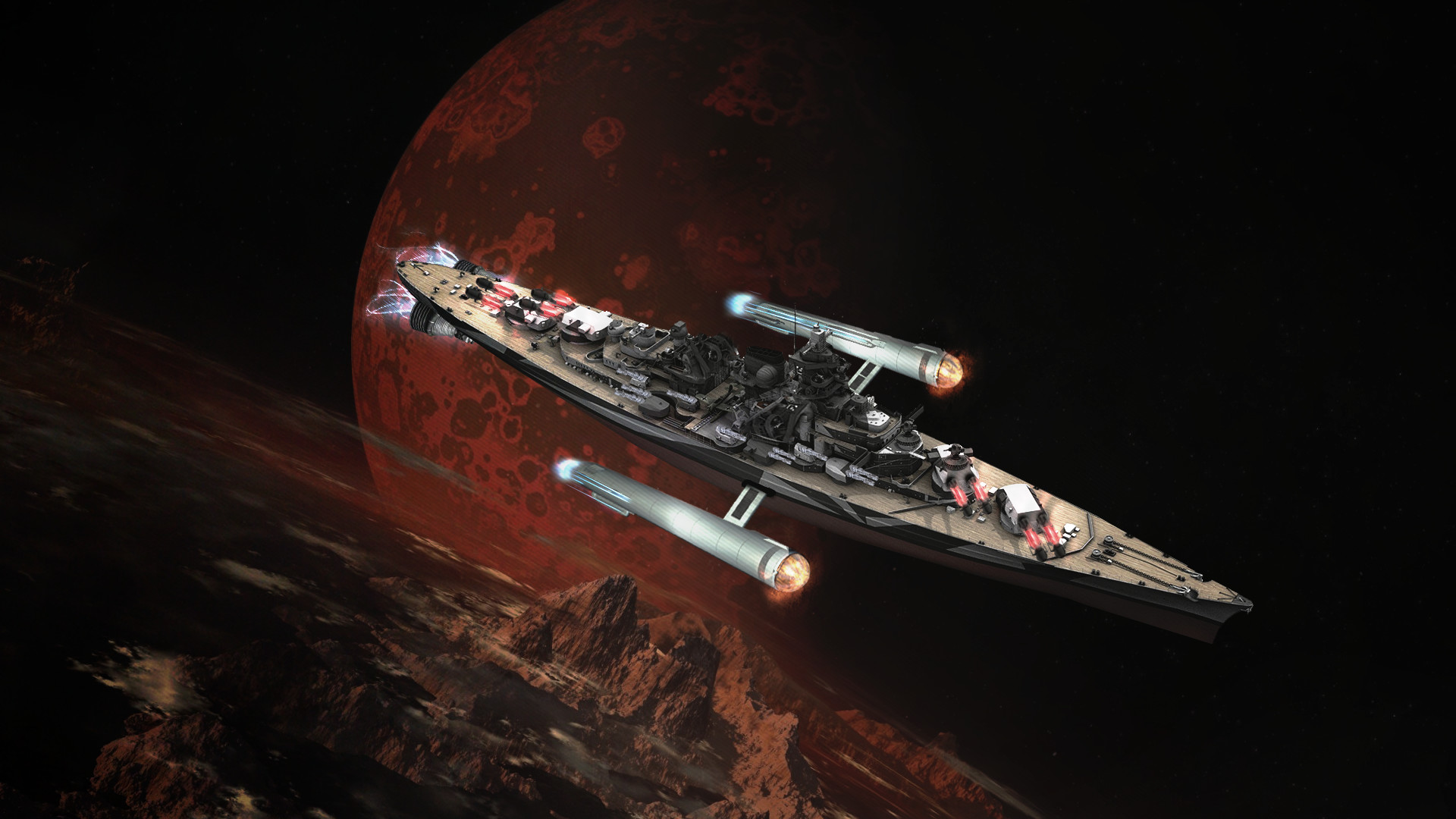 ArtStation - large space battleship