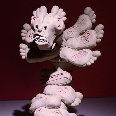 Rob mcdaniel 3dclay demon foot front color