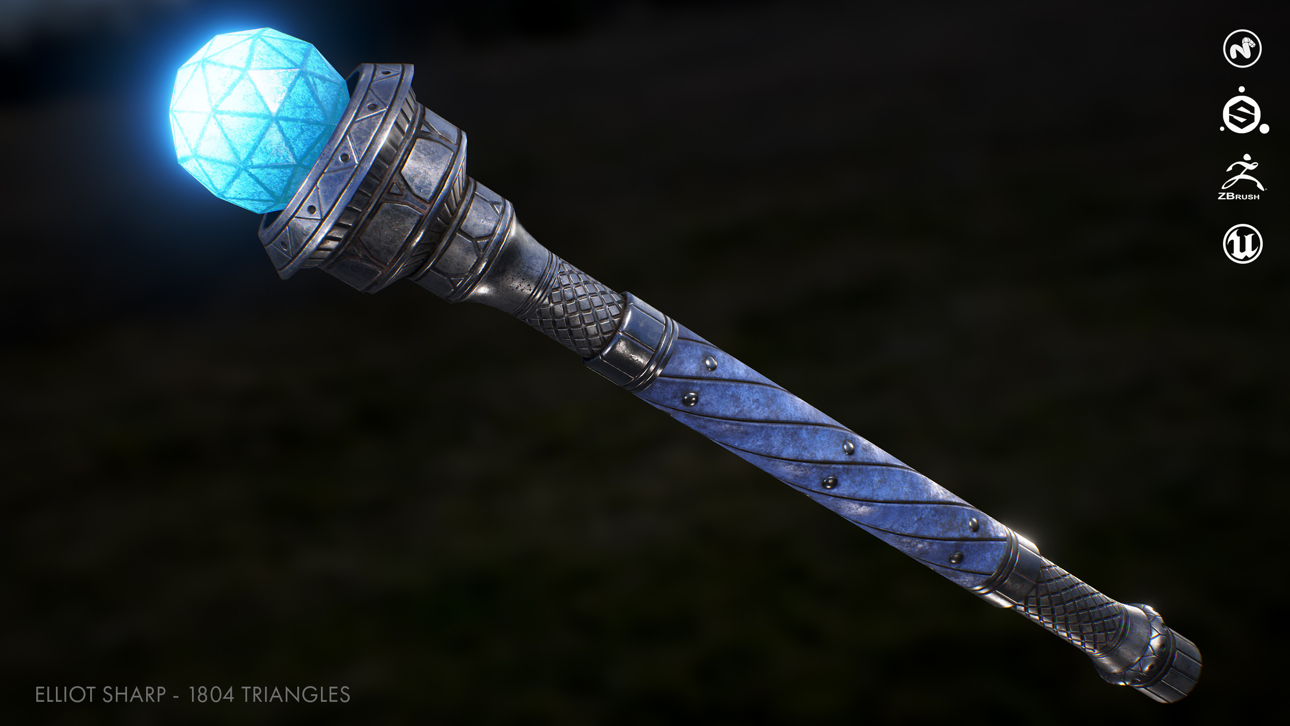 Elliot Sharp Freelance 3D Artist UE4 Caster Weapon Pack Elemental