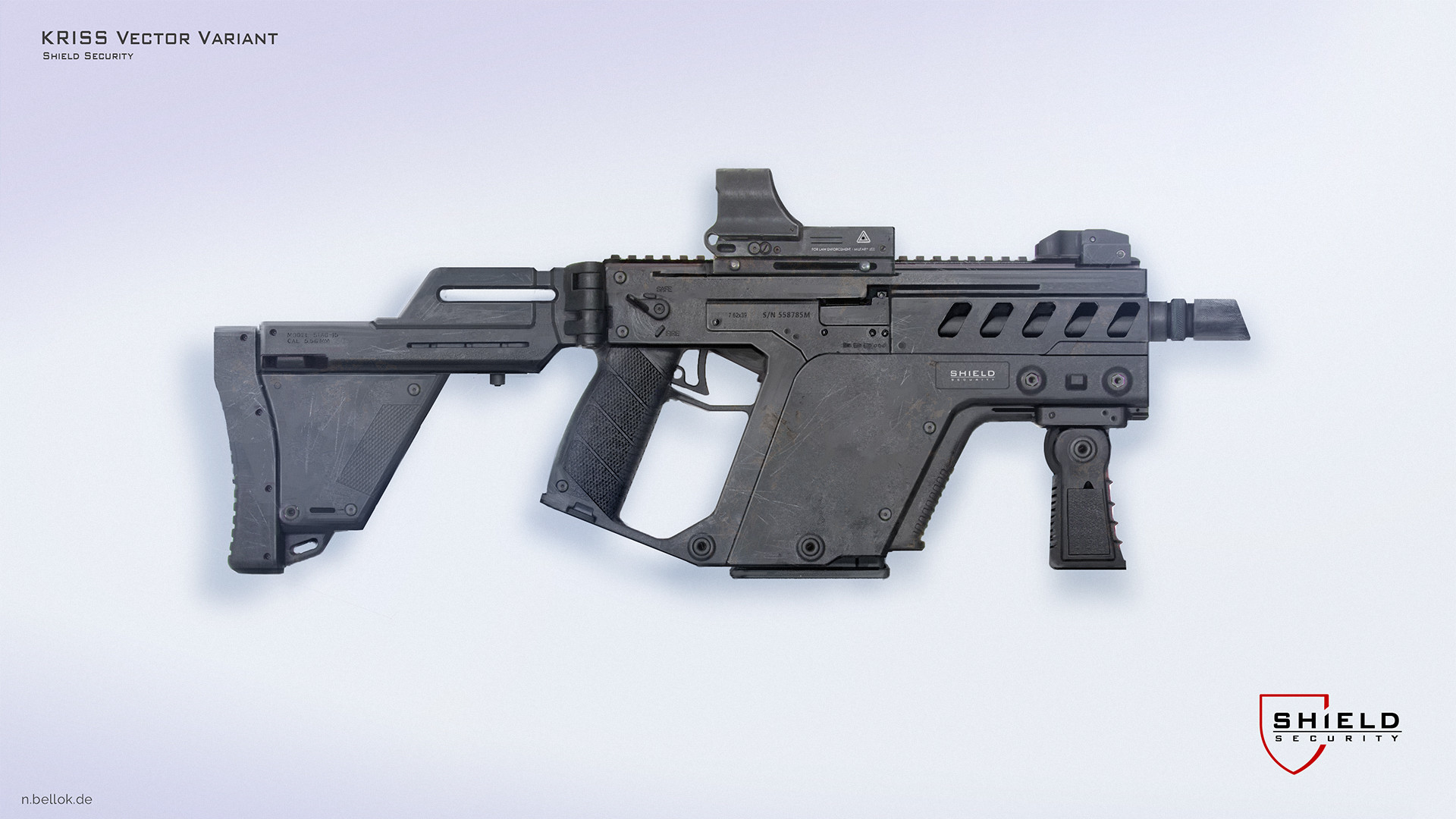 ArtStation "Shield Security" Weapon Concepts